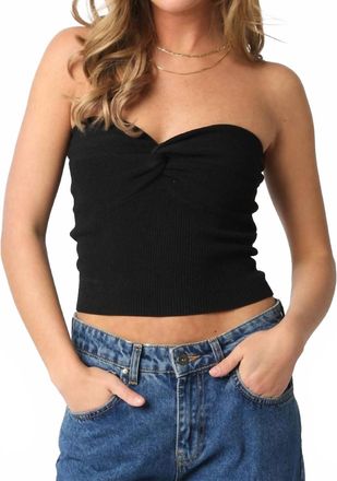 Olivaceous Laken Top In Black