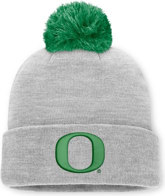 Nike Oregon Peak Nike Mens College Cuffed Beanie in Grey | NC1606GUON-C9K