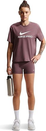 Nike Pro 3 Shorts Womens Shorts Tattoo/White : LG (US 12-14) 3, Polyester/Spandex