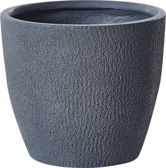 Beliani Maceta De Mezcla De Arcilla Gris Claro 46 Cm Fibra Arcilla Resistente Kannia