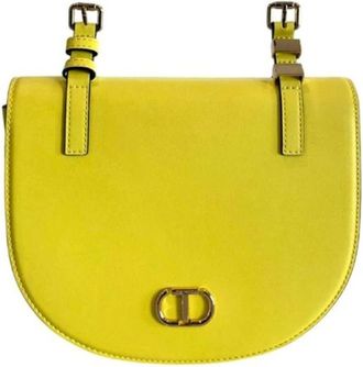 Twinset Cross Body Bags, female, Yellow, Size: ONE SIZE Saddle Bag with Buckle Detail