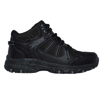 Skechers Leren wandelschoenen voor heren met Hillcrest-logo (Zwart)