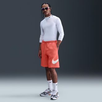 Nike Mens Club Fleece Shorts in Orange | FN3906-814