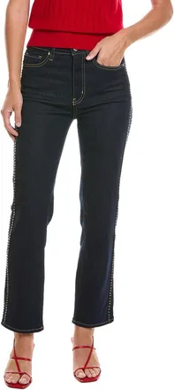 Frame Denim Stargirl Le Sleek Straight Studded Jean