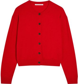 Maria McManus Cashmere and Cotton-blend Cardigan - Red - S (UK8-10 / S)