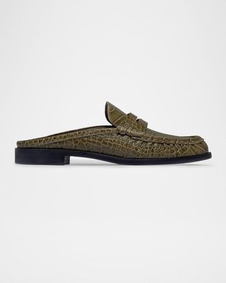 Bernardo Tilda Leather Penny Loafer Mules