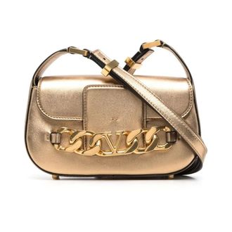 Valentino Cross Body Bags, female, Yellow, ONE SIZE, Vlogo Chain Leather Shoulder Bag