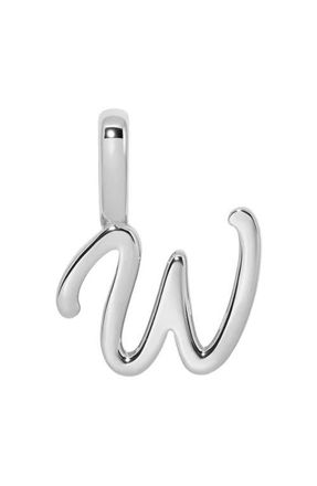 Made by Mary Script Initial Charm Silver in Silver Initial W at Nordstrom