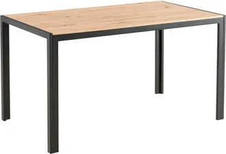 Oviala Mesa de comedor rectangular en mdf negro