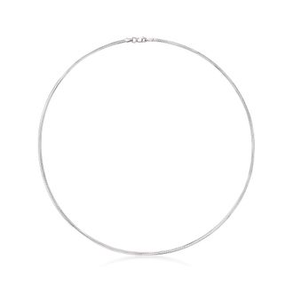 Ross-Simons Italian 2mm Sterling Silver Omega Necklace