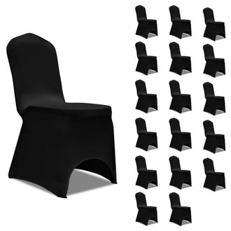 Berkfield Home Chair Cover Stretch Black 18 pcs