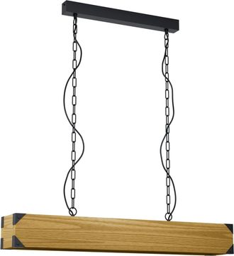 Loops Hanging Ceiling Pendant Light Wood Box 4x 40W E27 Kitchen Island Table Lamp