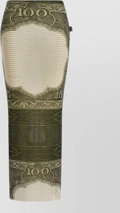 Jean Paul Gaultier high waist midi skirt bodycon print