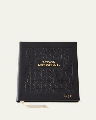 Graphic Image Viva Mezcal Cocktail Recipe Leather Bound Book