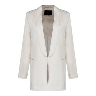 Twinset Blazers, female, Gray, Size: XL Lined Blazer