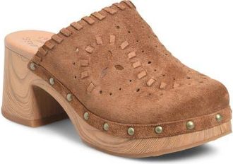 Kork-ease Tomika Perforated Clog in Tan Suede at Nordstrom, Size 10
