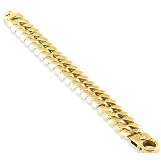 Pompeii3 Mens Heavy Cuban 14k Gold (115gram) or Platinum (186gram) 14.5mm Link Bracelet 8.75