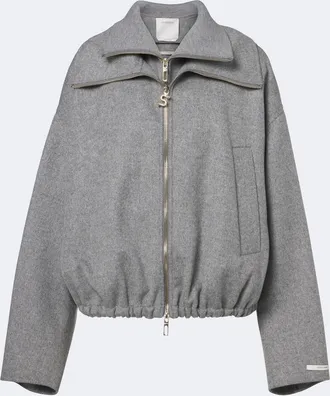 Sportmax Oversized virgin wool blouson jacket