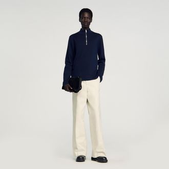 Sandro Jersey de lana con cuello de cremallera