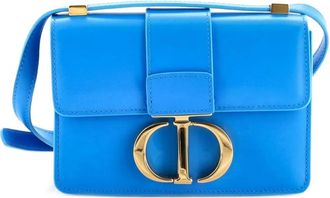 Dior 30 Montaigne Flap Bag Leather Micro shoulder bag - Blauw