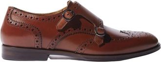 Scarosso Blauwe Multicolor Hermes Roues de Canon Gedrukte Zijden Sjaal - Dames - Loafers - Bruin - 41 EU - Schoenen