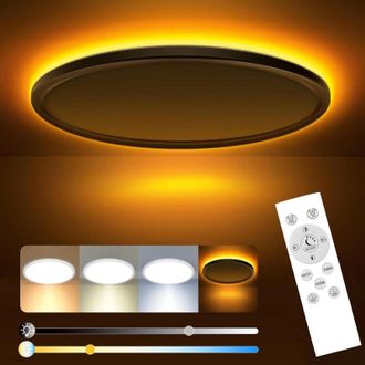 OEM L&aacute;mpara De Techo Led Regulable, 24 W, 2800 Lm, Con Mando A Distancia, Luz Nocturna C&aacute;lida De 1800 K, 3000 K-6500 K, Ultrafina, Redonda, Para Sal&oacute;n Y H