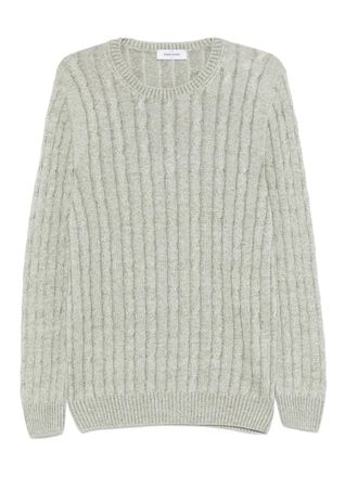 Gran Sasso cable-knit sweater - men - Linen/Flax/Cotton - 52 - Green