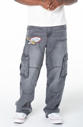 Von Dutch Baggy Straight Carpenter Cargo Hunter Pant in Smokestone at Nordstrom, Size 34