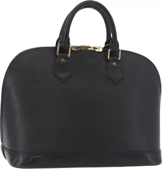 Louis Vuitton Alma Epi Leather Black Leather Handbag (Pre-Owned)