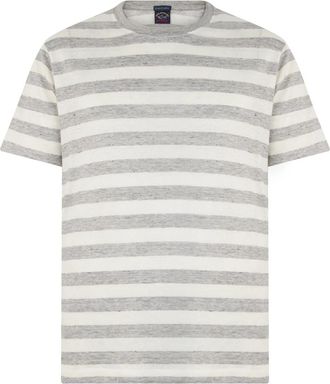 Paul & Shark Gestreepte T-shirt - Heren - T-shirts - Grijs - L - Katoen - Tops