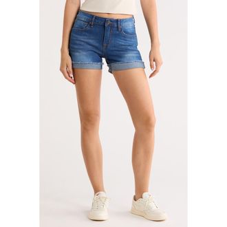 Vigoss Mid Rise Cuffed Denim Shorts in Medium Wash at Nordstrom Rack, Size 31