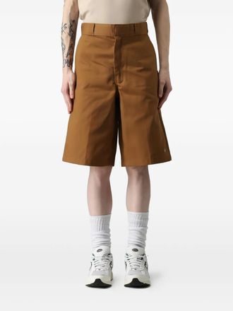 Dickies logo-patch bermuda shorts - men - Polyester/Cotton - 31 - Brown