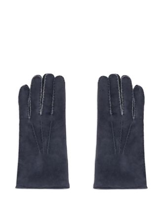 Moorer sheepskin leather gloves - men - Sheepskin - 9.5 - Blue