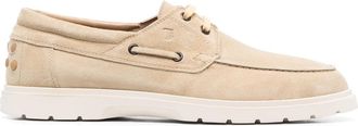 Tod's suede boat shoes - men - Calf Leather/Calf Suede/Rubber - 6.5 - Neutrals