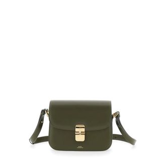 A.P.C. Cross Body Bags, female, Green, Size: ONE SIZE Sac Grace Small