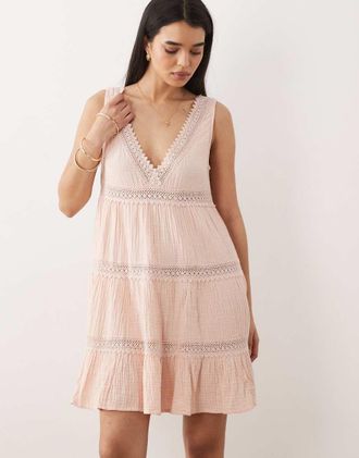 Iisla & Bird Vestito corto rosa pallido