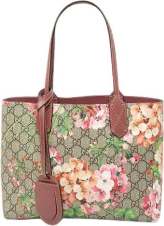 Gucci Pre-owned Tote Bag - Dames - Vintage Shopper - Beige - ONE Size - Leer - Vintage