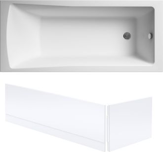 Balterley Square 1700x700 Bath Set - Leg Set & Front & End Bath Panels in White
