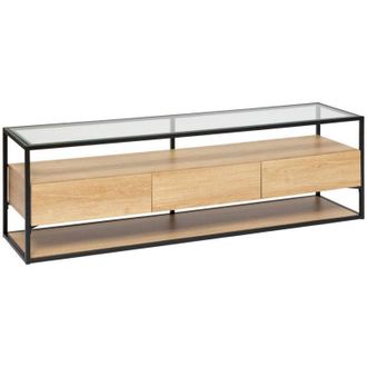 Atmosphera Mueble Tv Aldea Beige 3 Cajones 160x50x40cm - Atmosphera Cr&eacute;ateur DInt&eacute;rieur