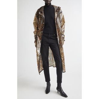 Stand Studio True Leopard Print Raincoat at Nordstrom, Size 12 Us