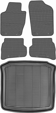 OEM Juego De Alfombrillas De Goma Para Coche Y Maletero Para Seat Ibiza Iv St/kombi De 2010 A 2017