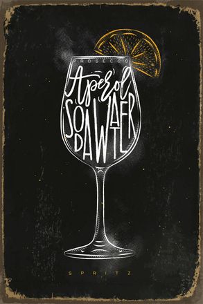 Queence Metallbild »Aperol« Sprüche 1 Stk. tlg