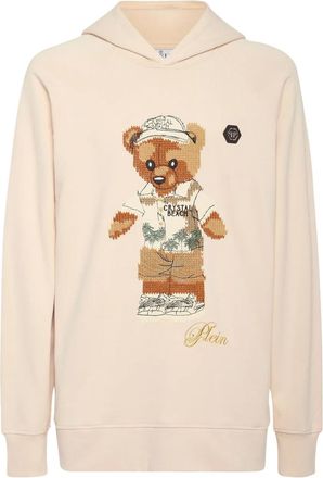 Philipp Plein Felpa con motivo Teddy Bear e cappuccio - Toni neutri
