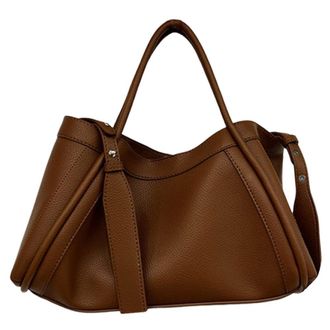 Generic Shoulder Bag Handbag Versatile Crossbody Bag Clutch Bag Leather Tote Bag and Pouch Women Large Capacity Shopper Bag (Brown)