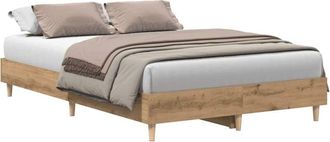 vidaXL Estructura de cama sin colchón roble artesanal 120x200 cm Vidaxl