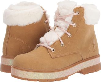 Skechers Girls Street Glitz Fashion Boot, Chestnut, 13.5 UK