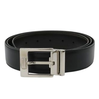 Ferragamo Pre-owned Leather Belt - female - Salvatore Ferragamo Pre-owned - Vintage Belts - Black - ONE SIZE - Pre-owned