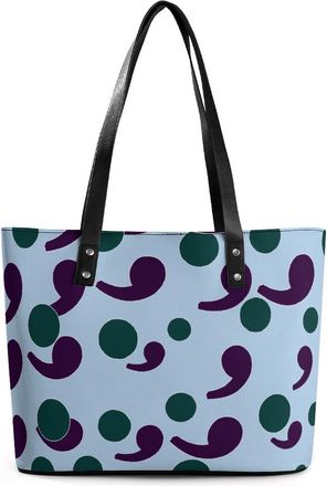 Generic Semicolon Suicide Prevention Tote Bags for Women Cute Shoulder Purses Handbags