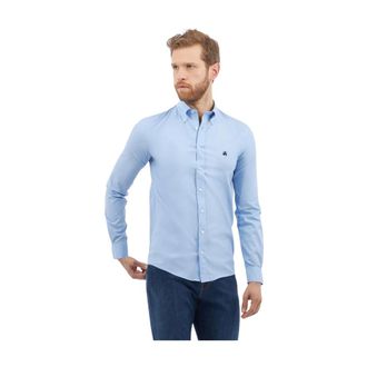 Brooks Brothers Regular Fit Non-Iron Stretch Katoenen Overhemd met Button-Down Kraag - Heren - Casual Overhemden - Blauw - L - Katoen - Overhemden