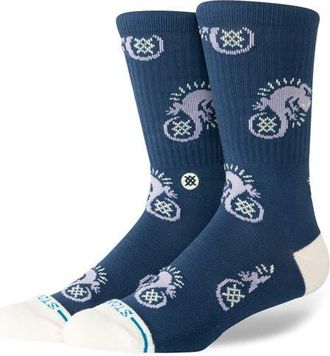 Stance Gecko Combed Cotton Blend Crew Socks in Purple at Nordstrom, Size Large